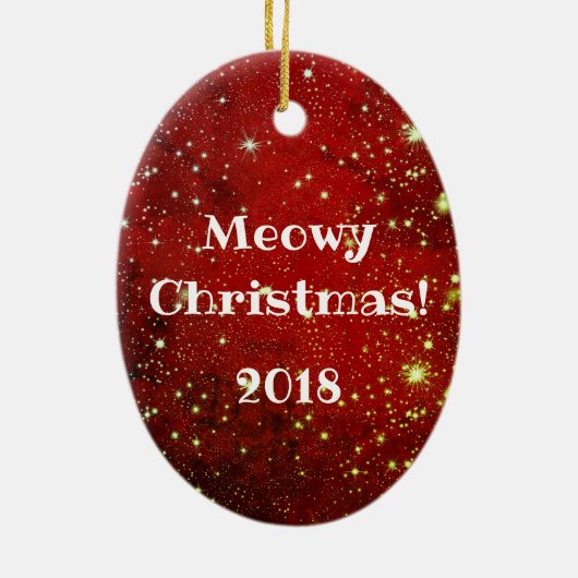 Mid-eeuwse feestelijke feestdagen 2019 keramisch ornament (Achterkant)