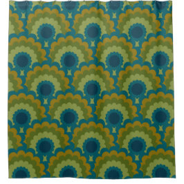 Mid-eeuwse mod 60s 70s douchegordijn