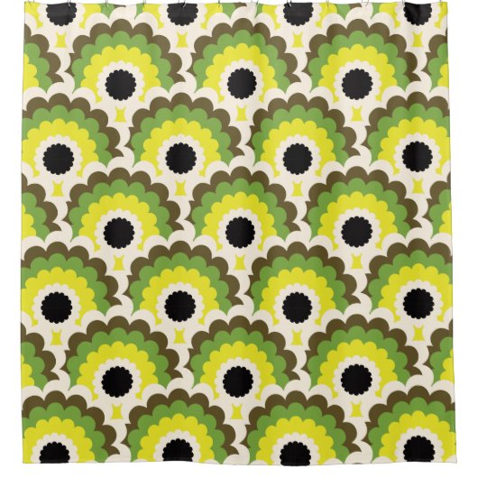 Mid-eeuwse mod 60s 70s douchegordijn (Voorkant)