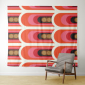 Mid-eeuwse mod retro tapestry wandkleed (In Situ (horizontaal))