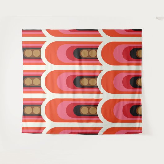 Mid-eeuwse mod retro tapestry wandkleed (Voorkant (horizontaal))