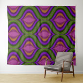 Mid-eeuwse mod retro tapestry wandkleed (In Situ (horizontaal))