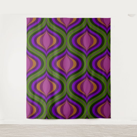 Mid-eeuwse mod retro tapestry wandkleed (Voorkant)