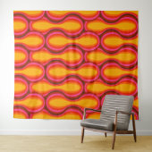 Mid-eeuwse mod retro tapestry wandkleed (In Situ (horizontaal))