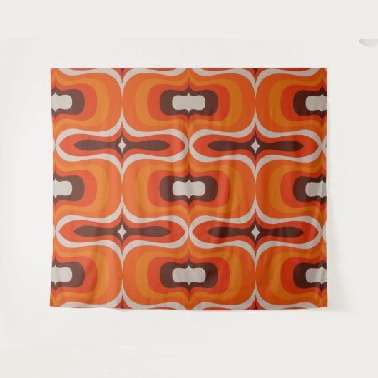 Mid-eeuwse mod retro tapestry wandkleed (Voorkant (horizontaal))