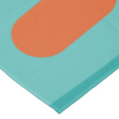 Mid-eeuwse Modern Piquet Pattern Blauwgroen Sinaas Tafelkleed (Gekanteld)