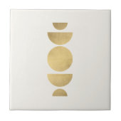 Mid-eeuwse moderne Abstracte moonfase ivoor Tegeltje (Voorkant)