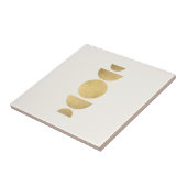 Mid-eeuwse moderne Abstracte moonfase ivoor Tegeltje (Zijkant)