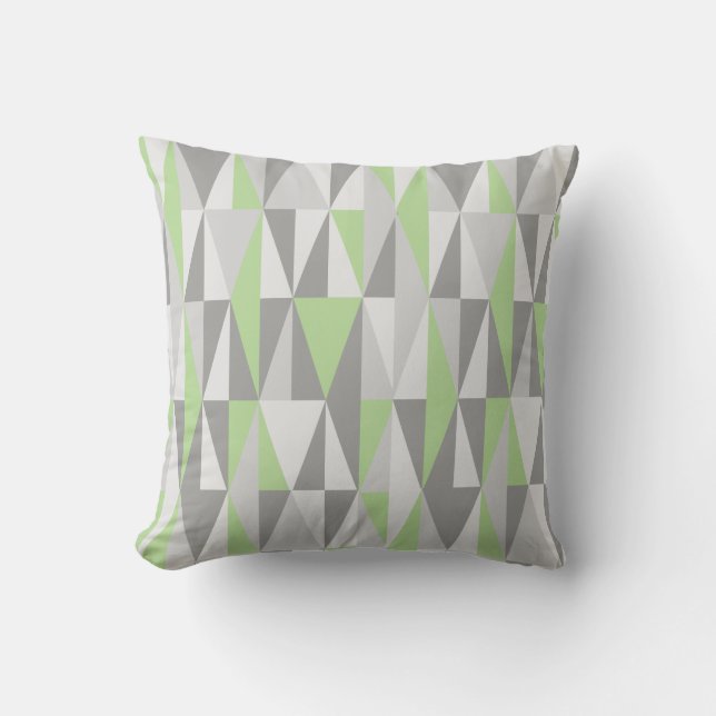 Mid-eeuwse moderne diamanten, groen kussen (Voorkant)