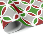 Mid-eeuwse moderne feestdagen cadeaupapier (Rol Hoek)