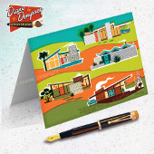 Mid-eeuwse moderne huizen Notitiekaarten