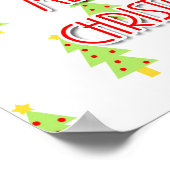 mid - eeuwse moderne kerst - boom retro poster (Hoek)