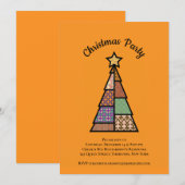 Mid-eeuwse moderne kerstboom kerstfeest kaart (Voorkant / Achterkant)