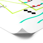 mid - eeuwse moderne kerstboomretro poster (Hoek)