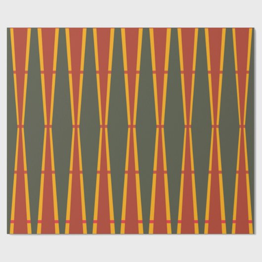 Mid-eeuwse moderne Kerstmis Cadeaupapier (Vlak)