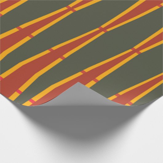 Mid-eeuwse moderne Kerstmis Cadeaupapier (Hoek)