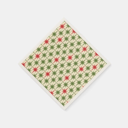 Mid-eeuwse moderne kerstuitbarstingen in de Retro Servet (Hoek)