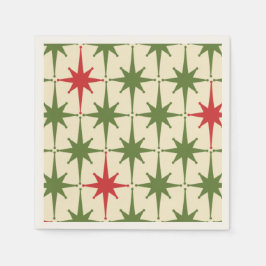 Mid-eeuwse moderne kerstuitbarstingen in de Retro Servet