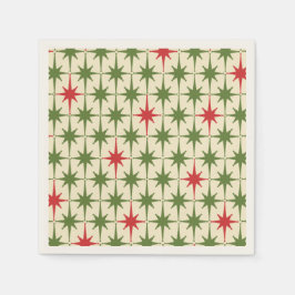 Mid-eeuwse moderne kerstuitbarstingen in de Retro Servet