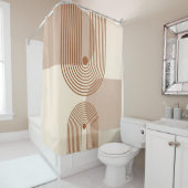 Mid-eeuwse Moderne regenboog Douchegordijn (In situ)