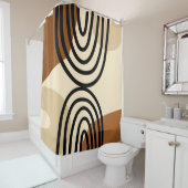 Mid-eeuwse Moderne regenboog Douchegordijn (In situ)