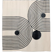 Mid-eeuwse Moderne regenboog Douchegordijn (Voorkant)