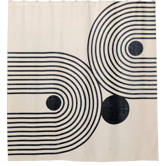 Mid-eeuwse Moderne regenboog Douchegordijn (Voorkant)