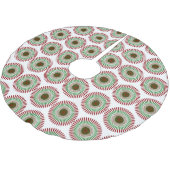 Mid-eeuwse moderne rode en groene sneeuwvlok kerstboom rok (Gekanteld)