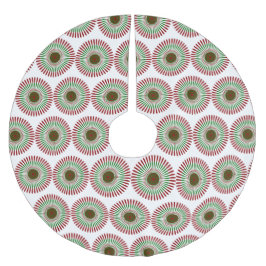 Mid-eeuwse moderne rode en groene sneeuwvlok kerstboom rok