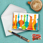 Mid-eeuwse moderne slingervaasjes Notitiekaarten