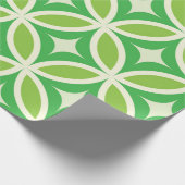 Mid-eeuwse moderne Starbursts zijn groen Cadeaupapier (Hoek)