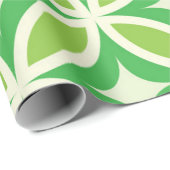 Mid-eeuwse moderne Starbursts zijn groen Cadeaupapier (Rol Hoek)