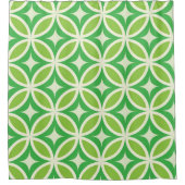 Mid-eeuwse moderne Starbursts zijn groen Douchegordijn (Voorkant)