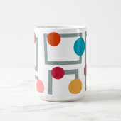 Mid-eeuwse moderne trapezzoïden en cirkels koffiemok (Center)