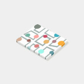 Mid-eeuwse moderne trapezzoïden en cirkels post-it® notes (Schuin)