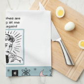 Mid-eeuwse retro-keukenhanddoek theedoek (Quarter Fold)