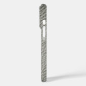 Mid Grey Leather Texture – Realistische Neutral Pa Case-Mate iPhone Case (Achterkant / Links)
