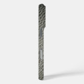 Mid Grey Leather Texture – Realistische Neutral Pa Case-Mate iPhone Case (Achterkant / Rechts)