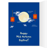 Mid Herfst Festival Maan Konijn Maancake Wolken (Binnen (Links))