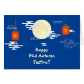 Mid Herfst Festival Maan Konijn Maancake Wolken (Voorkant Horizontaal)