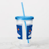 Mid Herfst Festival Maan Konijn Maancake Wolken Acryl Drinkbeker (Links)