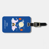 Mid Herfst Festival Maan Konijn Maancake Wolken Bagagelabel (Voorkant horizontaal)