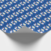 Mid Herfst Festival Maan Konijn Maancake Wolken Cadeaupapier (Hoek)