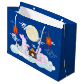 Mid Herfst Festival Maan Konijn Maancake Wolken Groot Cadeauzakje (Voorkant Gekanteld)