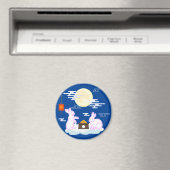 Mid Herfst Festival Maan Konijn Maancake Wolken Magneet (Insitu (Vaatwasser))