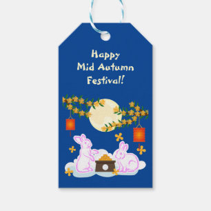 Mid Herfst Festival Maan Konijn Mooncake Osmanthus Cadeaulabel