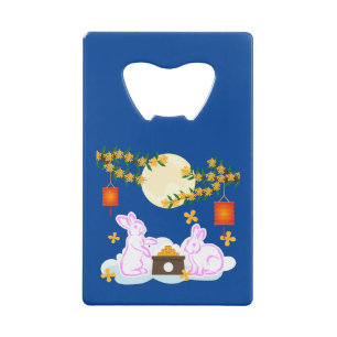 Mid Herfst Festival Maan Konijn Mooncake Osmanthus Creditkaart Flessenopener