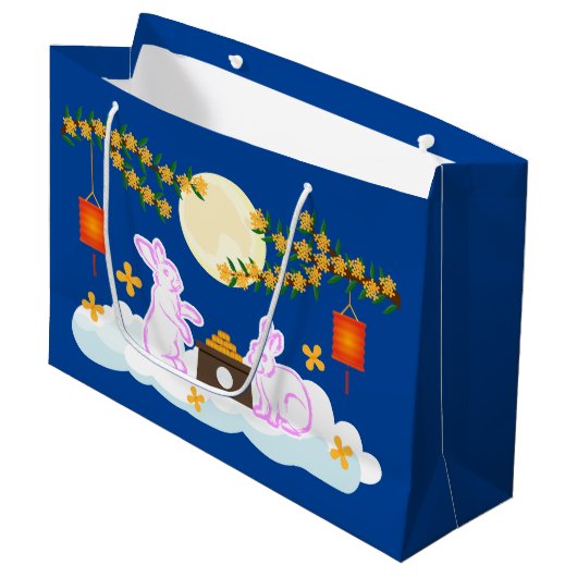 Mid Herfst Festival Maan Konijn Mooncake Osmanthus Groot Cadeauzakje (Voorkant Gekanteld)