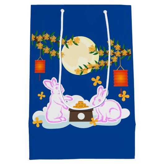 Mid Herfst Festival Maan Konijn Mooncake Osmanthus Medium Cadeauzakje (Achterkant)