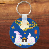 Mid Herfst Festival Maan Konijn Mooncake Osmanthus Sleutelhanger (Voorkant)